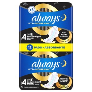 Always Ultra Secure Night Duo 12 Pieces
