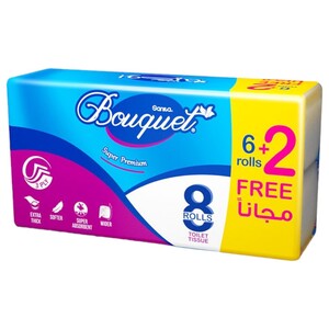 Sanita Bouquet Toilet Tissue 3Ply 8 Rolls