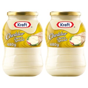 Kraft Cheddar Cheese Spread Original 480G X2