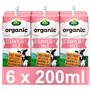 Arla Strawberry Milk Organic 200Ml X6