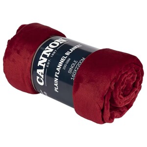 Cannon Plain Blanket Single 160 X 220 Flannel