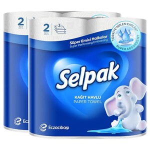 Selpak Kitchen Towel 3 Ply 2Pcs X2