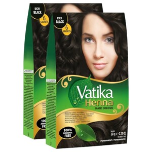 Vatika Hair Color Henna Natural Black 6Pcs -20% X2