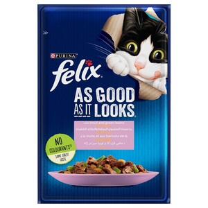Felix Wet Cat Food With Trout & Green Beans In Jelly 85G