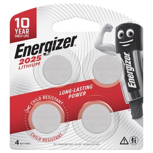Energizer Lithium Coin Battery 4 Pieces Cr2025 Bp4