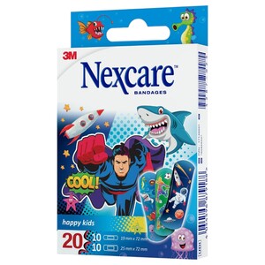 Nexcare Happy Kids Plasters Cool Assorted 20 Pieces