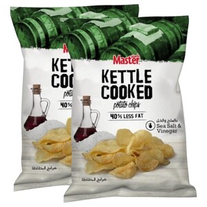 Master Kettle Cooked Potato Chips Salt & Vinegar 170G X2