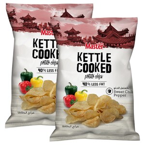 Master Kettle Cooked Chips Sweet Chilli Pepper 170G X2