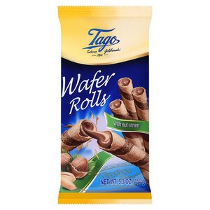 Tago Wafer Rolls With Hazelnut Cream 150G