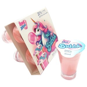 Hot Shot Bubble Flavored Liqueur 20% Alcohol 30Ml X4