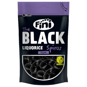 Fini Black Liquorice Spiros 180G