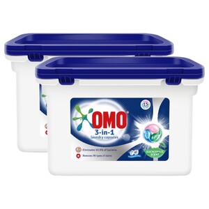 Omo Detergent Tabs 3In1 15Pcs 225G X2