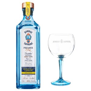 Bombay Sapphire London Dry Gin Premier Cru Murcian Lemon 700Ml + 1 Glass