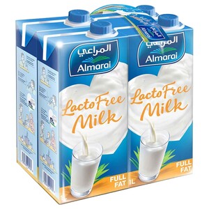Almarai Milk Full Fat Lactose Free 1L X4