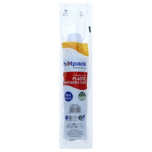 Hotpack Disposable Plastic Cups 50 Pieces 6Oz