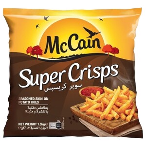 Mccain Frozen Super Crisps Seasoned Fries 1.5Kg