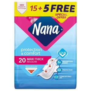 Nana Protection & Comfort Maxi Thick Regular 15+5 Free