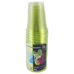 Fun Colored Green Disposable Plastic Cups 25 Pieces 8Oz