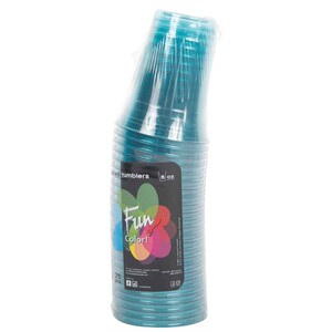 Fun Turquoise Disposable Plastic Cups 8Oz