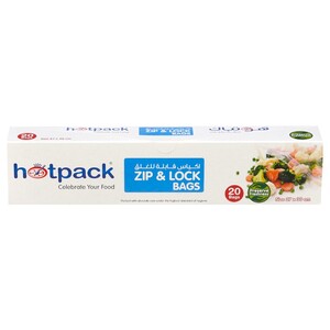 Hotpack Zip & Lock Bags 27X30cm 20 Pieces