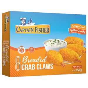 Captain Fisher 8 Breaded Crab Claws 250G
