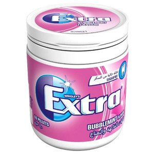 Wrigley's Extra Gum Bubble Mint Sugar Free 60 Pieces 84G