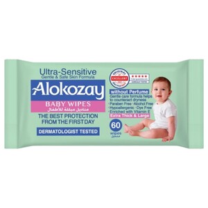 Alokozay Baby Wipes With Out Perfume 60 Pieces