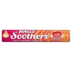 Halls Soothers Raspberry & Peach 45G