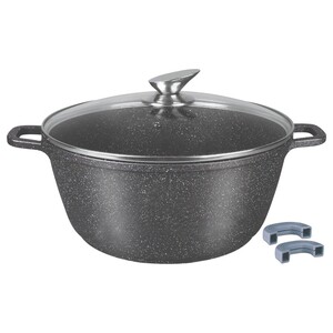 Homeway Marble Casserole With Lid Die Cast Aluminum 28Cm Hw3476