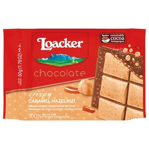 Loacker Chocolate Crispy Caramel Hazelnut 50G