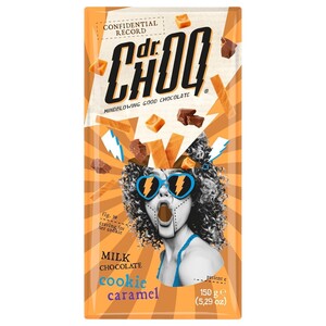 Dr Choq Milk Chocolate Cookie Caramel Bar 150G