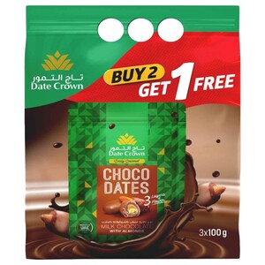 Date Crown Chocolate Dates 100G X3