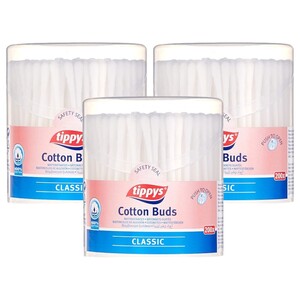 Tippys Cotton Buds 200 Pieces X3