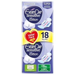 Everyday Ultra Plus Sensitive Super Economy 18 Pieces