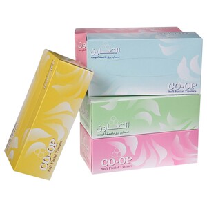 Co-Op Soft 2Ply Facial Tissues 150Pcs X5