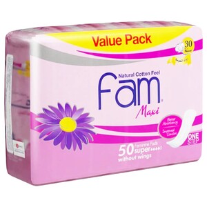 Fam Feminine Napkin Maxi Economy 10Pcs X5