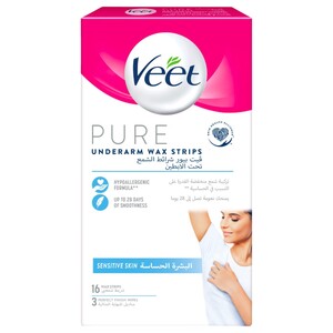 Veet Underarm Wax Strips 16 Pieces