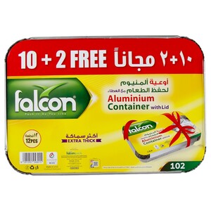 Falcon Aluminium Container With Lid 102 10 + 2 Offer