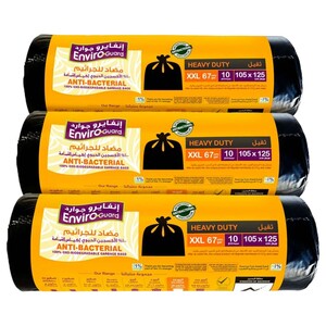 Enviroguard Black Garbage Bag Rolls 105X125 Cm 3Pcs Offer