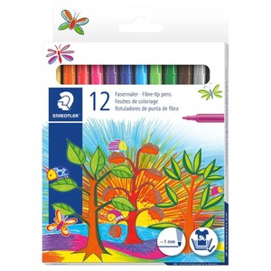 Staedtler Fiber Tip Pen Cardboard Set 12 Color