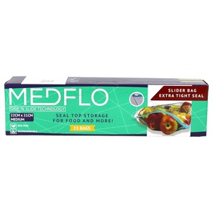 Medflo Slider Bag Medium 22Cmx21cm 15 Bags