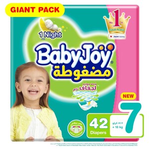 Baby Joy Baby Diaper Diamond Pad Giant Pack Xxxl Size 7 18+Kg 42 Pieces
