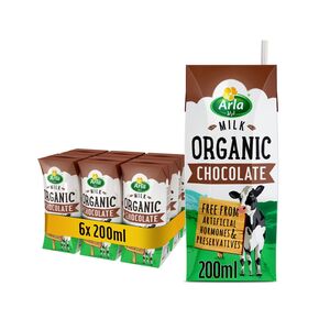 Arla Organic Chocolate Milk 200Ml X6