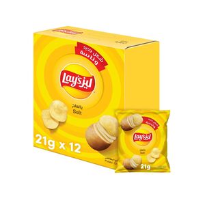 Lays Potato Chips Duplex Salt 21 Gr X 12 Pcs
