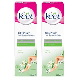 Veet Cream Hair Removal Dry Skin 100Ml 20% Off X2