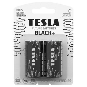 Tesla Black+ C 1.5V Alkaline Batteries 2 Pieces