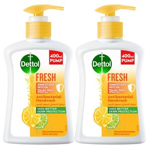 Dettol Fresh Anti-Bacterial Handwash 400 Ml X 2 Offer X2