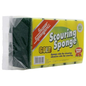 Super Spongex Gold Scouring Sponge 5Pcs