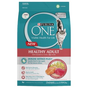 Purina One Healthy Adult With Salmon & Tuna Cat Dry Food 1+ Years 2.7 Kg