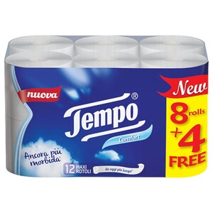Tempo Toilet Paper Classic 3Ply Maxi 12 Rolls